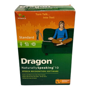 Nuance Dragon NaturallySpeaking 10 Standard Speech Recognition Software DVD Set